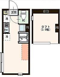 エリムレジデンス豊島園 1階ワンルームの間取り