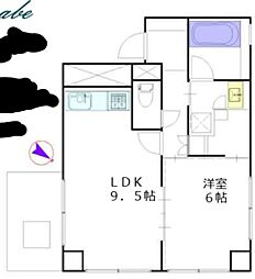 クオリア文京根津 1LDKの間取図画像