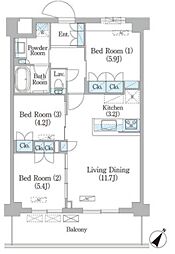 間取図画像 3LDK