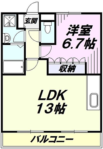 プランドール ｜埼玉県日高市大字高萩(賃貸アパート1LDK・2階・44.62㎡)の写真 その2