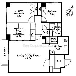 エクセル永福 1階3LDKの間取り