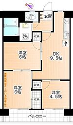 日野平山台住宅 3DKの間取図画像