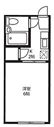 ミモザアネックスD棟 1Kの間取図画像