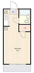 メゾンエスポワール 4階ワンルームの間取り