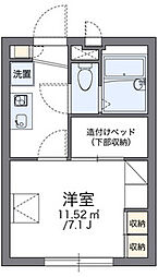レオパレスα 1Kの間取図画像