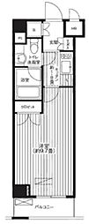 グランハイツ東新宿 1Kの間取図画像