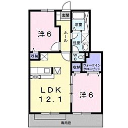 南海加太線 西ノ庄駅 徒歩7分の賃貸アパート 1階2LDKの間取り