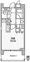 クリオ西池袋 14階1Kの間取り
