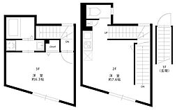 バーミープレイス駒場東大前 2階1DKの間取り