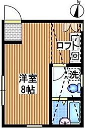 コート・ピア 2階ワンルームの間取り