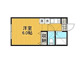 フォレスト相原 1階ワンルームの間取り