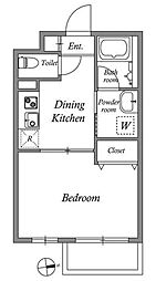 グランパセオ方南町 4階1DKの間取り