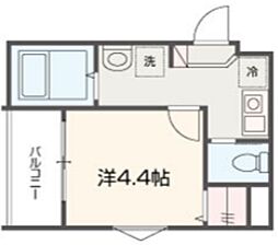 MELDIA鶴見小野 3階1Kの間取り
