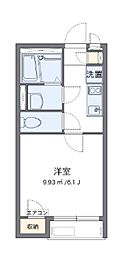 レオネクスト幸良3 1Kの間取図画像