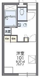 レオパレスアンジェリーク3 1Kの間取図画像