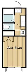 リエス厚木金田 ワンルームの間取図画像