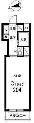 セントラルヒルズ井土ケ谷 1Kの間取図画像