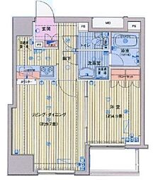 プレール・ドゥーク八丁堀 1LDKの間取図画像