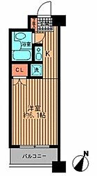 プライムアーバン勝どき ワンルームの間取図画像