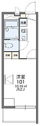 レオパレスフォンターナB 1Kの間取図画像
