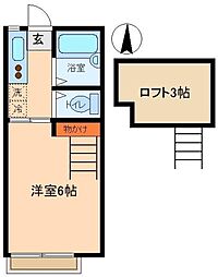 アイランドハウス 1Kの間取図画像