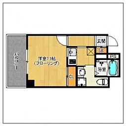 ルピナス高砂 1Kの間取図画像