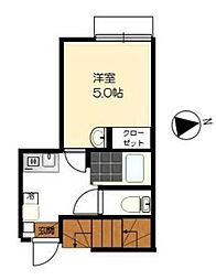 ヴィラ　TAISEI 2階1Kの間取り