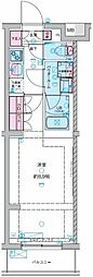 ジェノヴィア聖蹟桜ヶ丘 1Kの間取図画像