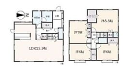 南大谷3丁目エーデルハイム 4LDKの間取り