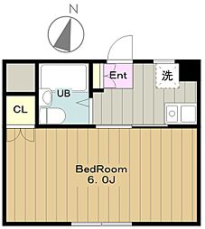 スカイハイツ 1Kの間取図画像