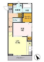 エスペランサA 1LDKの間取図画像