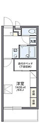 レオパレスメイプルヒルズ 1Kの間取図画像