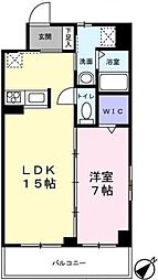 フェリーク三浦海岸 3階1LDKの間取り