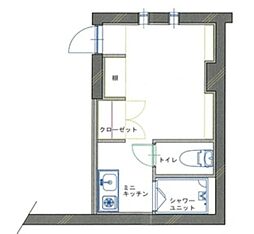 COMFOURTIS 1階ワンルームの間取り