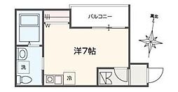 座間市入谷西4丁目アパート ワンルームの間取図画像