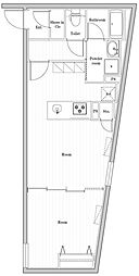 エディット文京千石2 3階1LDKの間取り