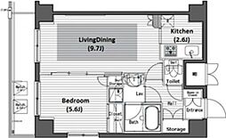 ガラ・グランディ中野 1LDKの間取図画像