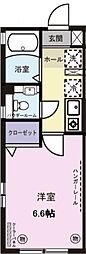 GLUCK 1Kの間取図画像