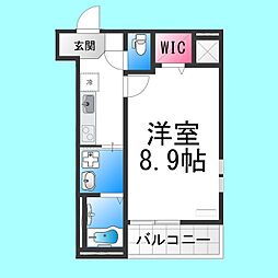 フジパレス百舌鳥駅南2番館 1Kの間取図画像