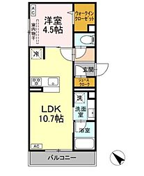 トワイライトステイツ 1LDKの間取図画像