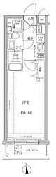 パティーナ蒲田Duo 2階1Kの間取り