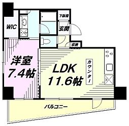 ラグゼナ八王子横山町 1LDKの間取図画像