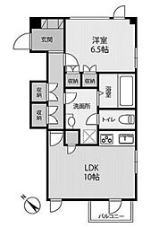 ピアリスマンション 1LDKの間取図画像