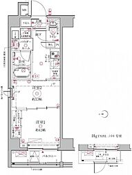 CRACIAIDZ祐天寺 2Kの間取図画像