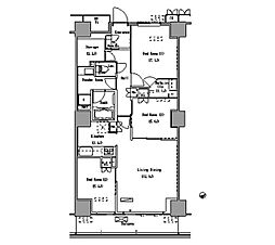 パークアクシス豊洲 3LDKの間取図画像