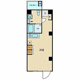 東京メトロ東西線 門前仲町駅 徒歩8分の賃貸マンション 6階ワンルームの間取り