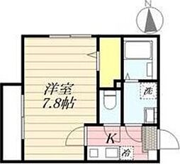 ソラリス 3階1Kの間取り