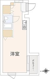プラティーク町屋 ワンルームの間取図画像