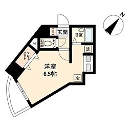 HF国分寺レジデンス ワンルームの間取図画像