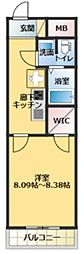 SKビル九番館 1Kの間取図画像
